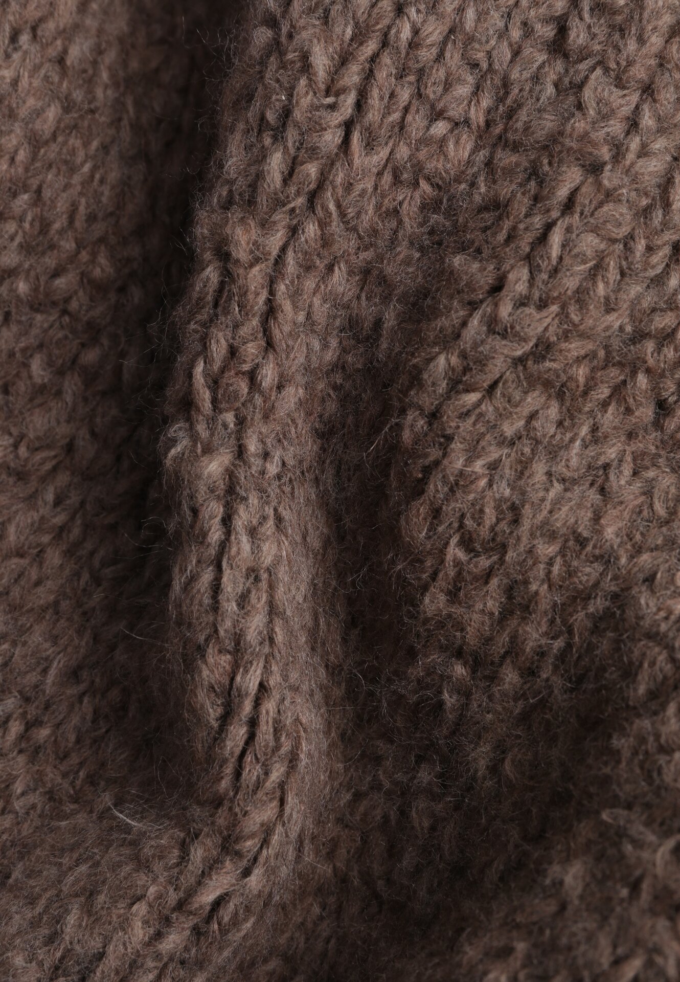 Jasnobrązowy Nietoperzowy Kardigan Bez Zapięć z Domieszką Wełny i Wiskozy Rallisa