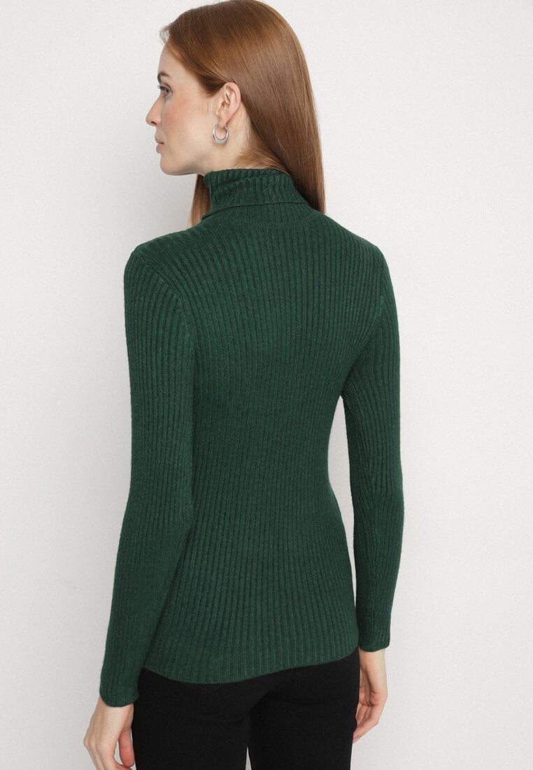 Pulover pe gât Verde închis