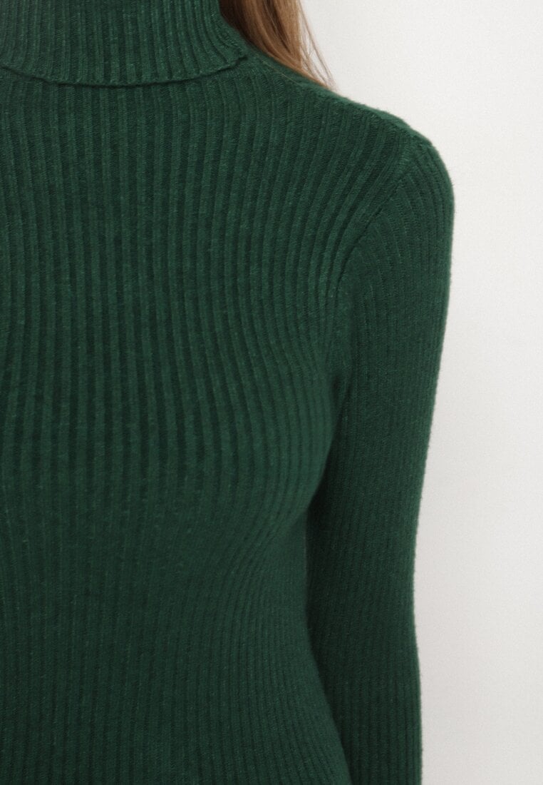 Pulover pe gât Verde închis