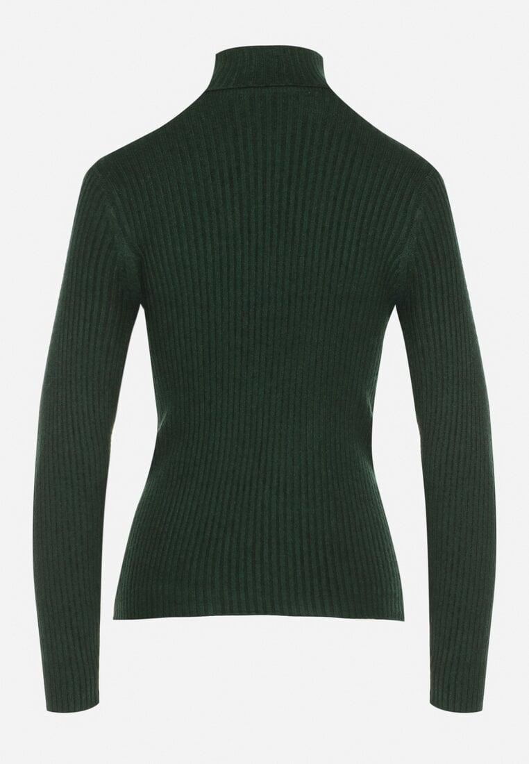 Pulover pe gât Verde închis