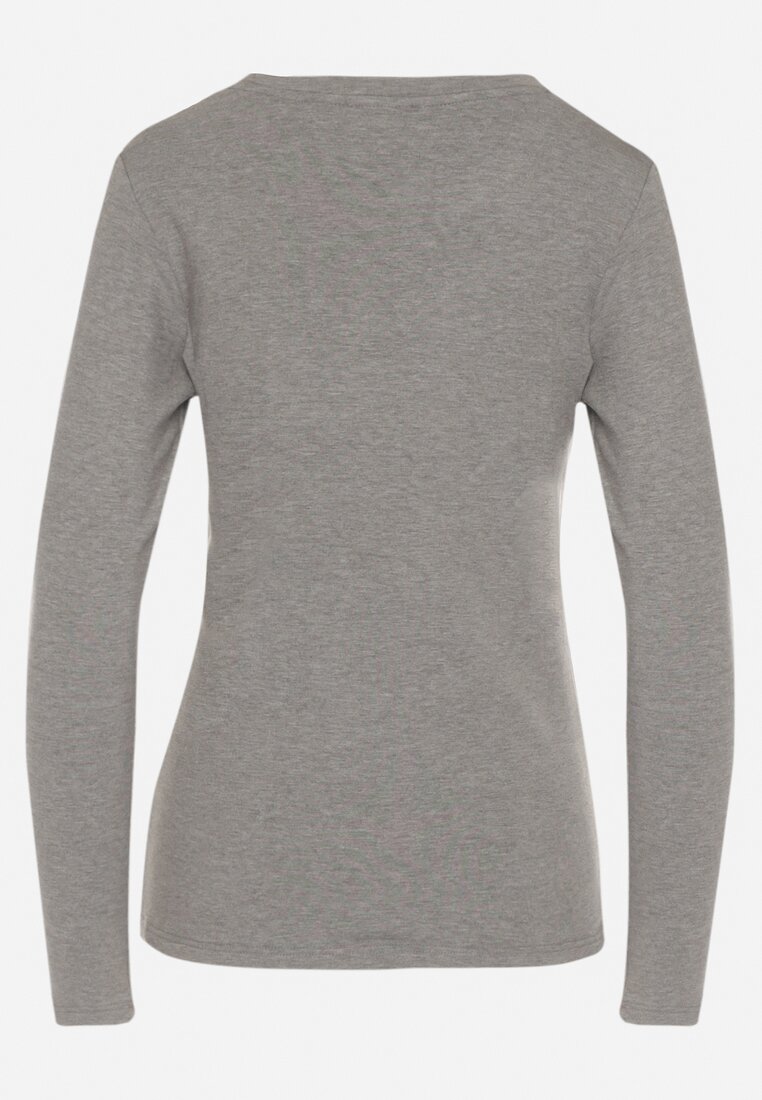 Szara Bluzka Typu Longsleeve Unelessa