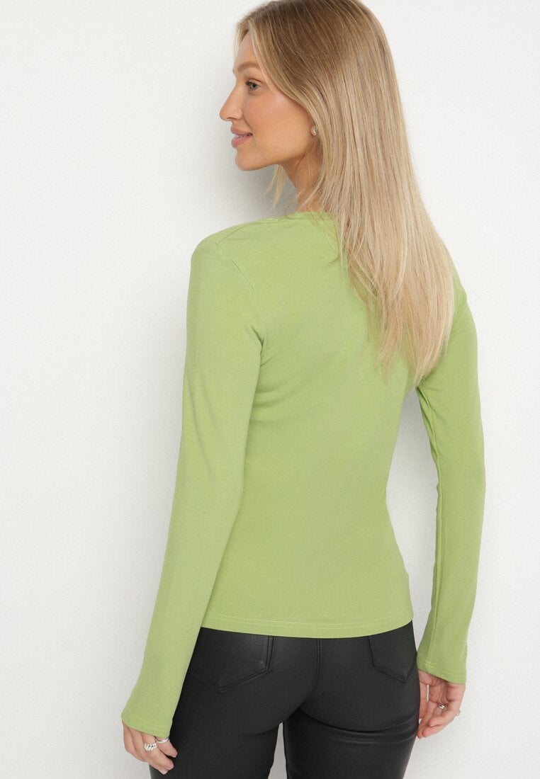 Zielona Bluzka Typu Longsleeve Unelessa