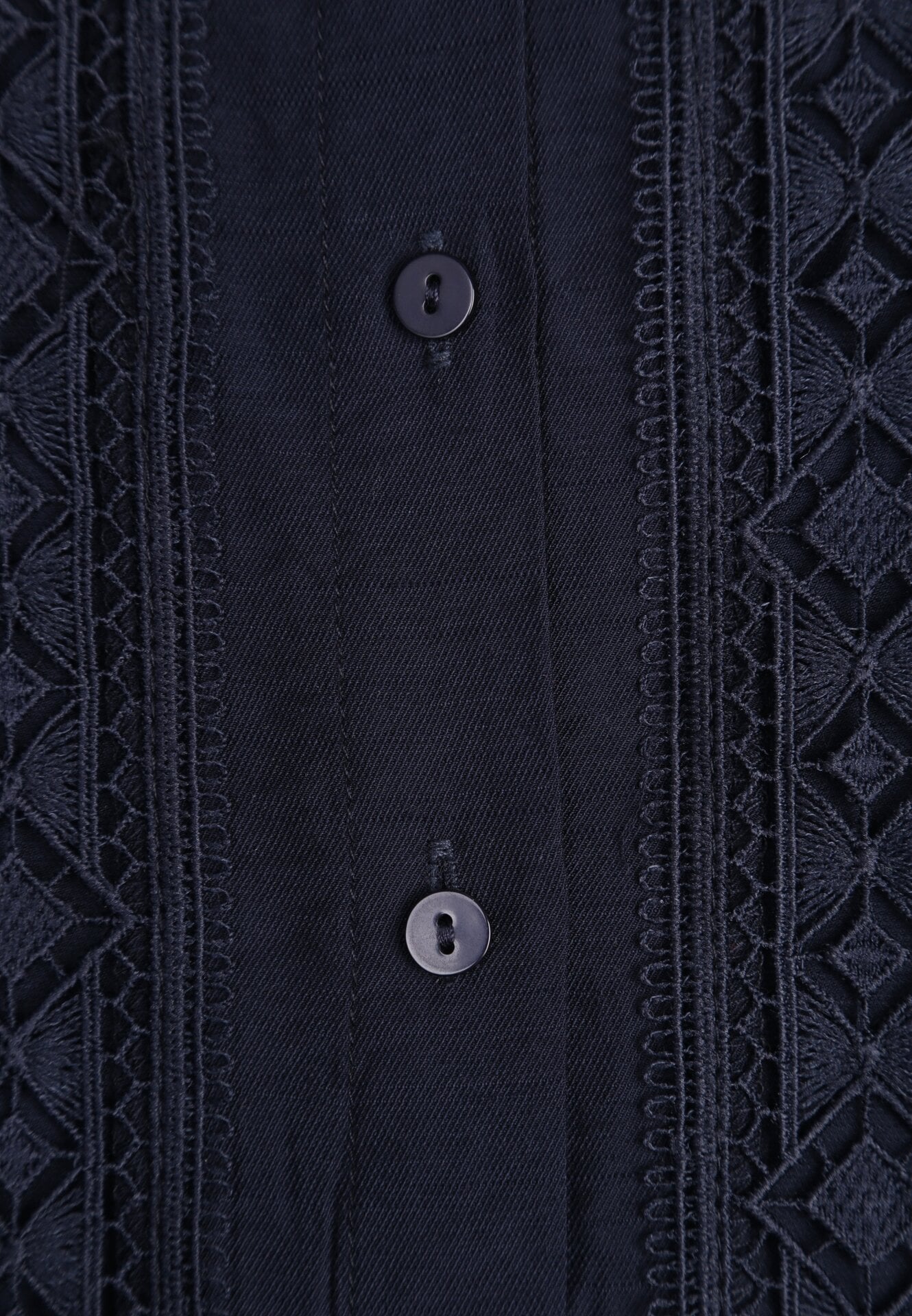 Granatowa Koszula ze Stójką i Koronką Argochis