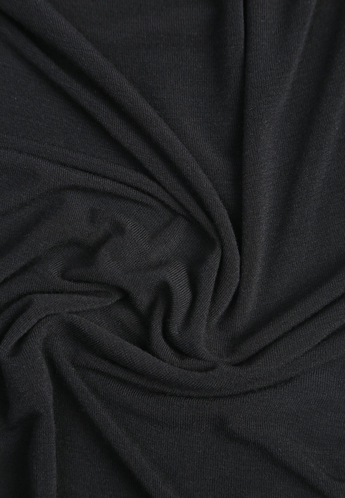 Czarna Bluzka z Golfem Typu Longsleeve z Wiskozy z Kaszmirem Fedine