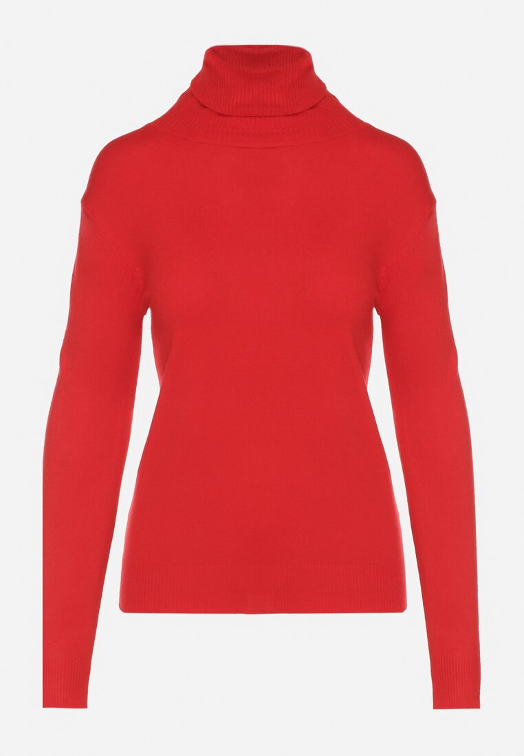 Czerwony Klasyczny Golf z Bawełną Reilisea