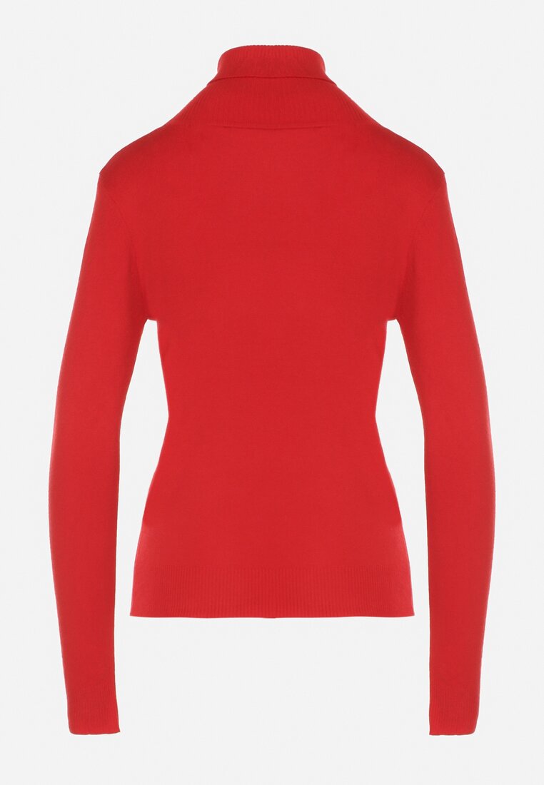 Czerwony Klasyczny Golf z Bawełną Reilisea