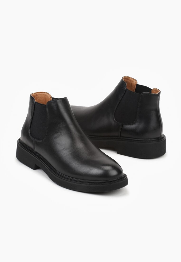 Czarne Klasyczne Botki Typu Sztyblety Refela