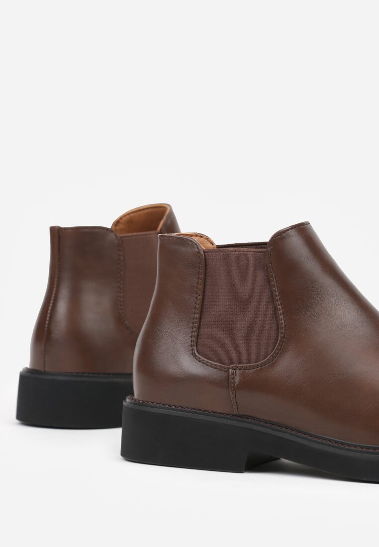 Brązowe Klasyczne Botki Typu Sztyblety Refela