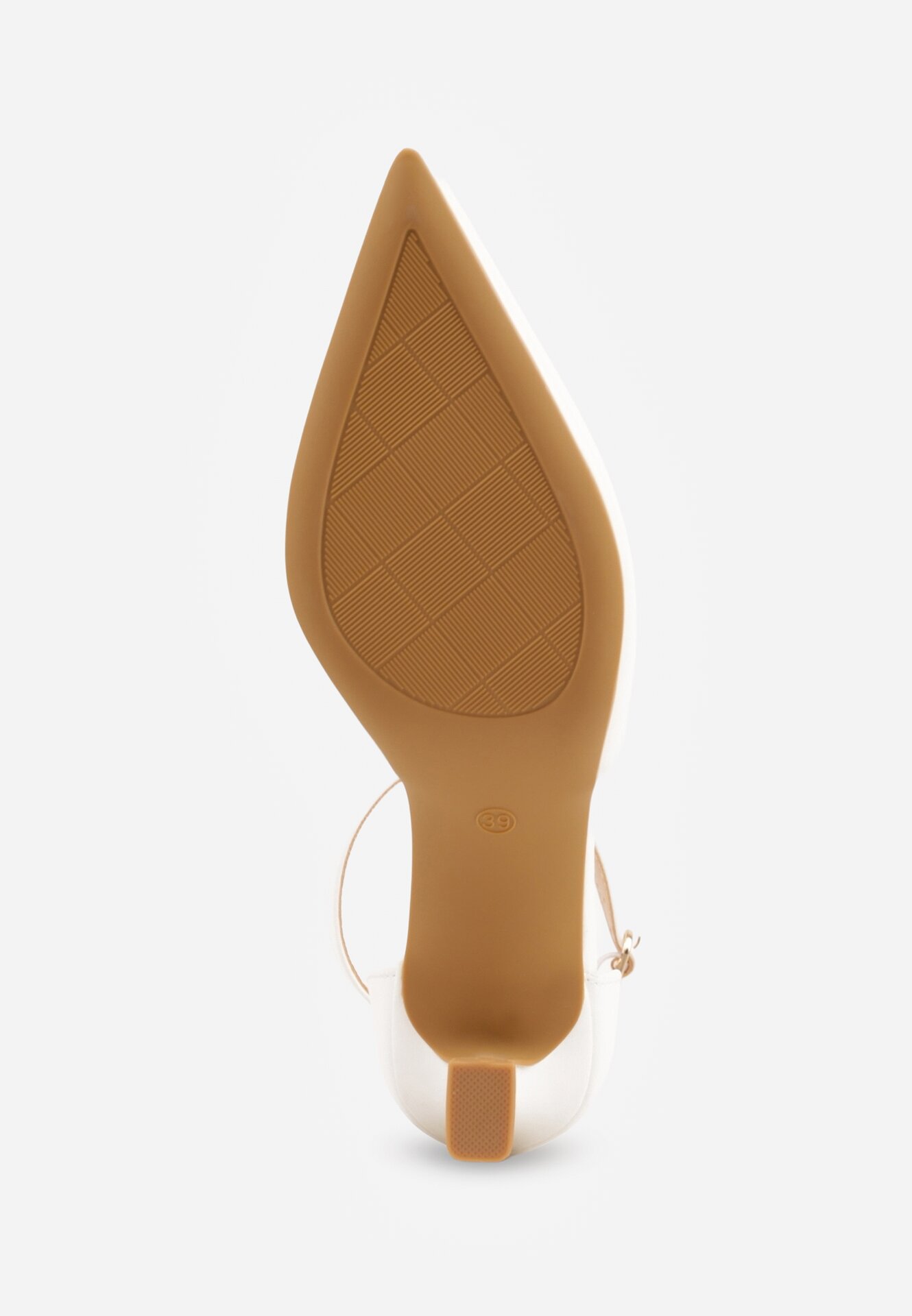 Białe Czółenka Vices ze Szpiczastym Noskiem na Obcasie Typu Klepsydra Nusorilis