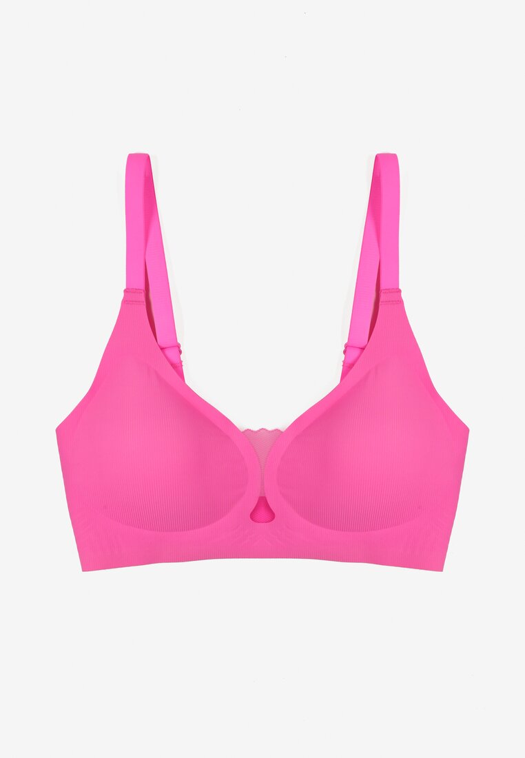 Fuksjowy Biustonosz z Ozdobnym Wycięciem Ezirelle