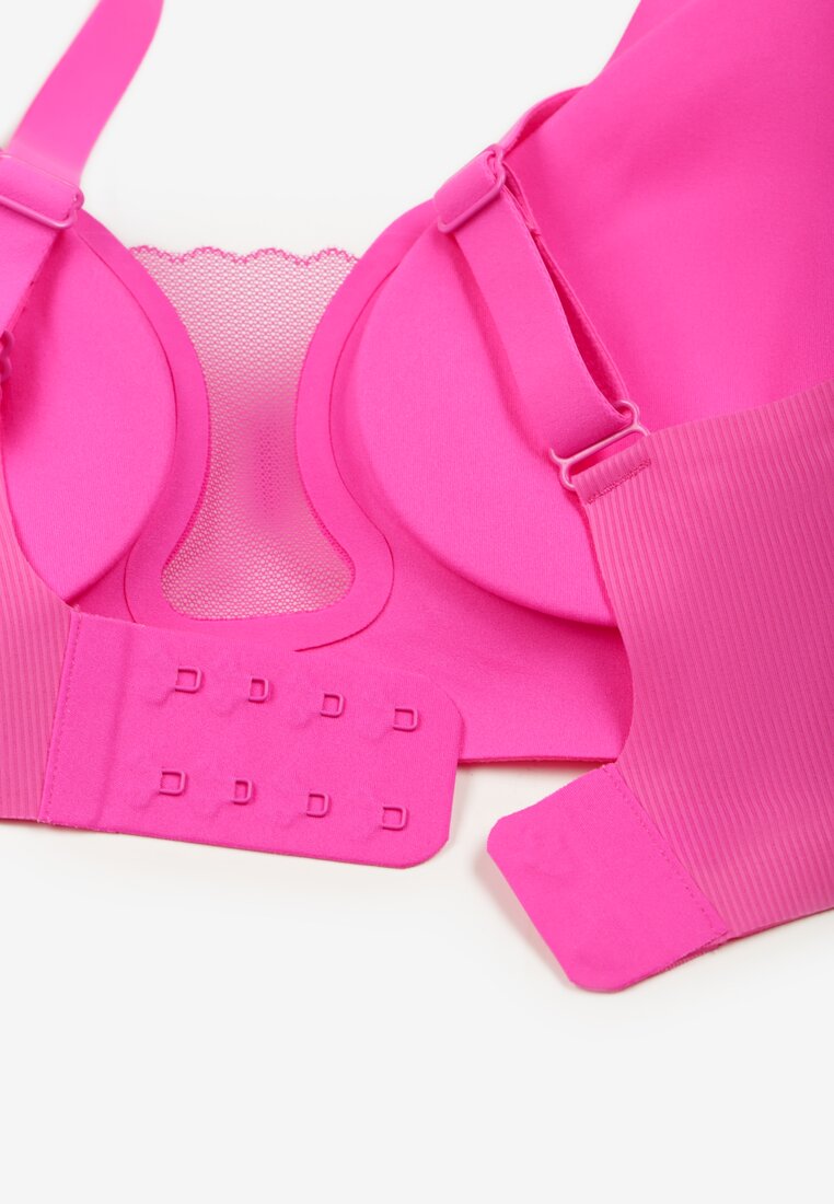 Fuksjowy Biustonosz z Ozdobnym Wycięciem Ezirelle