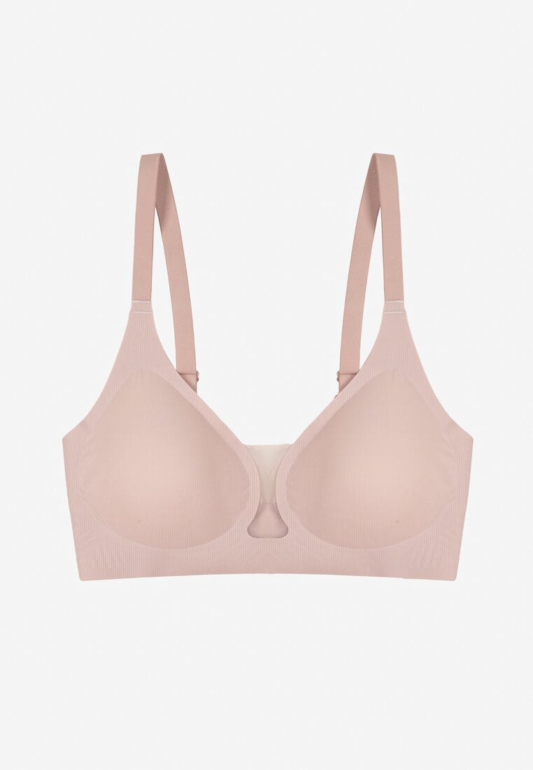 Jasnofioletowy Biustonosz z Ozdobnym Wycięciem Ezirelle