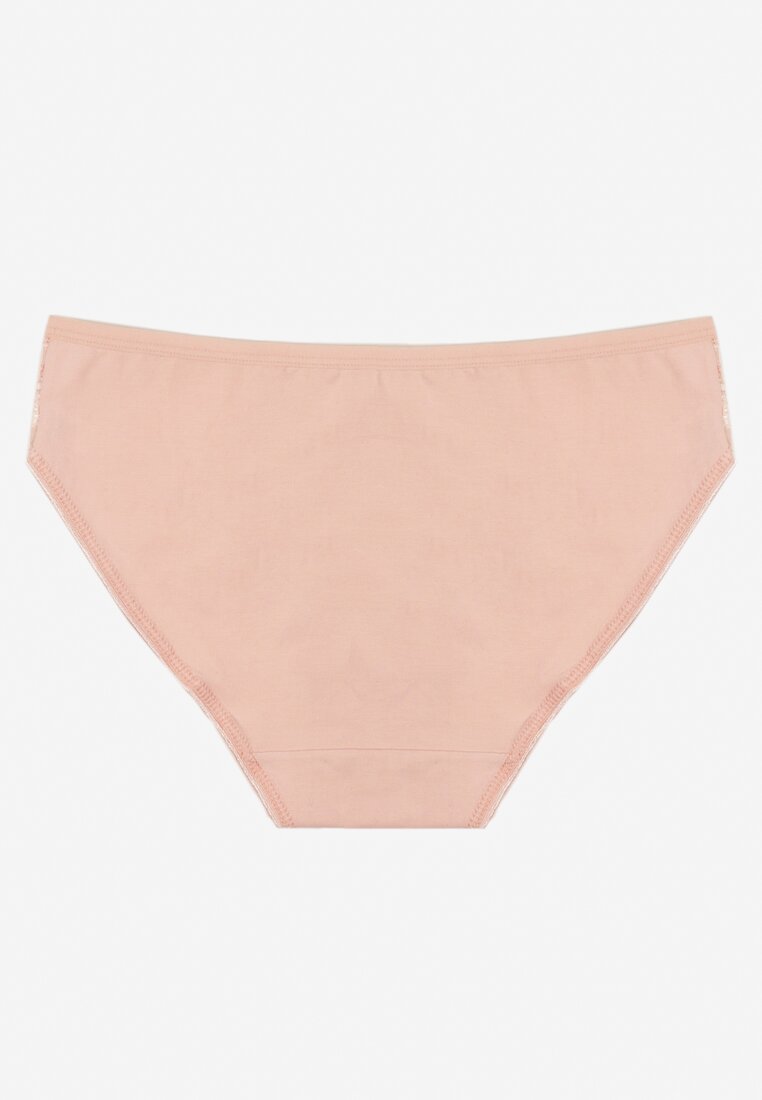 Różowe Gładkie Majtki Figi z Bawełny Venessila
