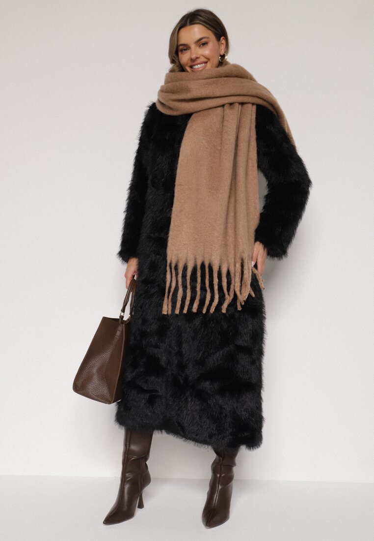 Brązowy Szalik z Frędzlami  Owedarria