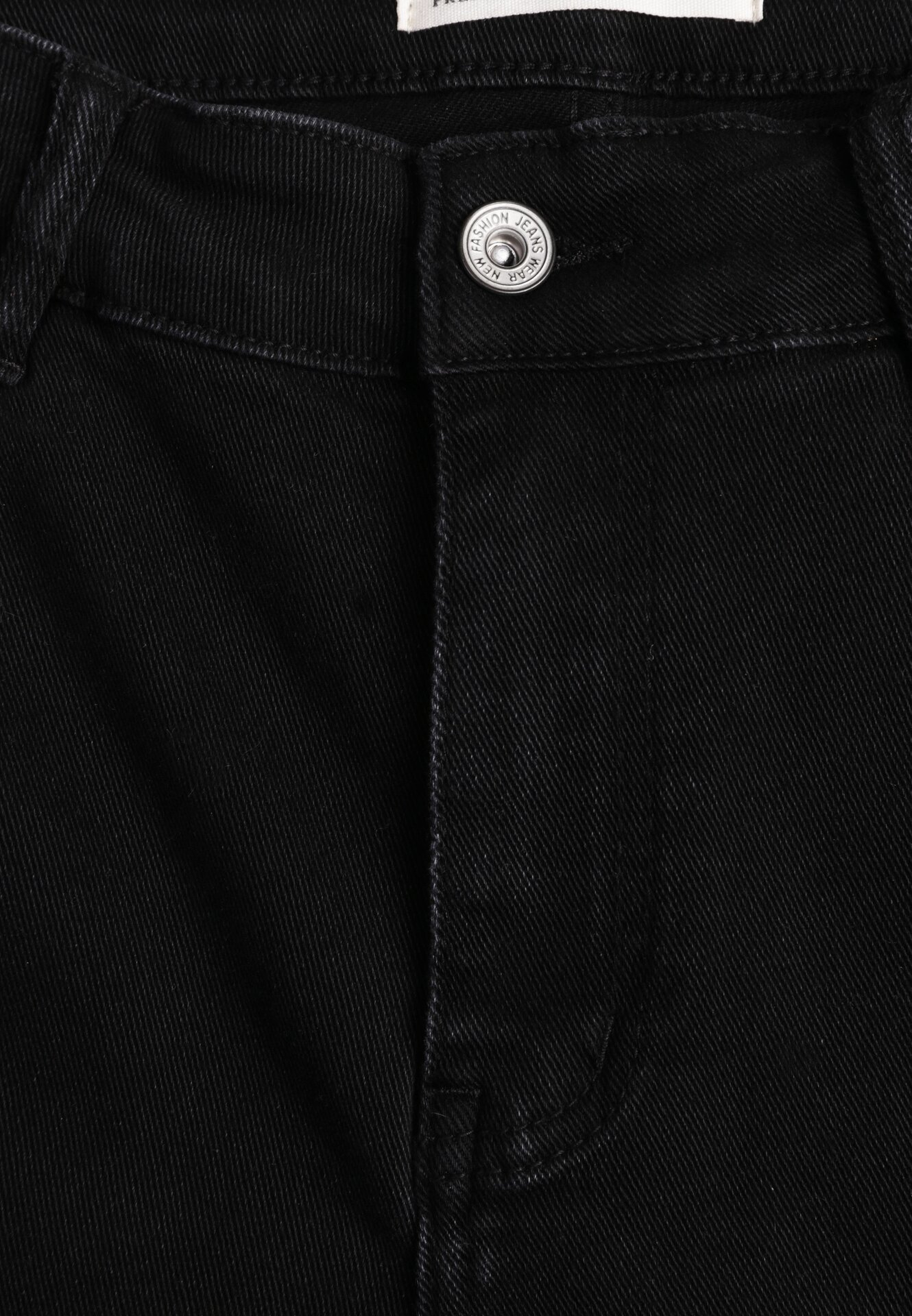 Czarne Bawełniane Jeansy Skinny z Regularnym Stanem Sewnela