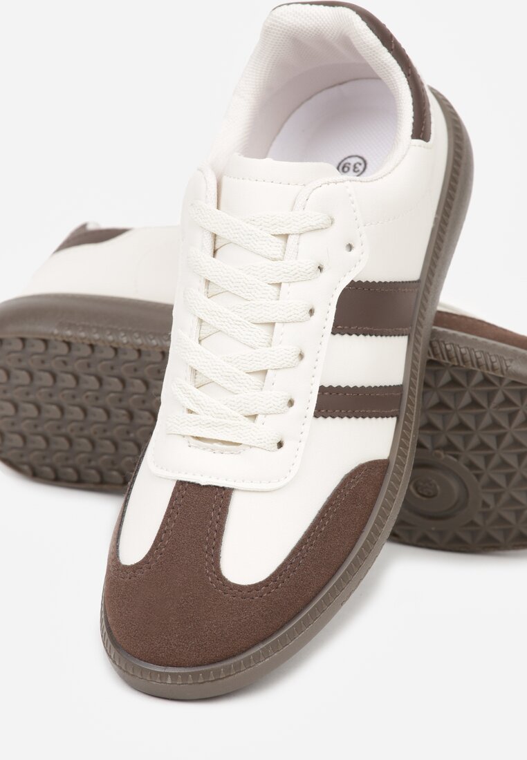 Sneakers Bej cu maro