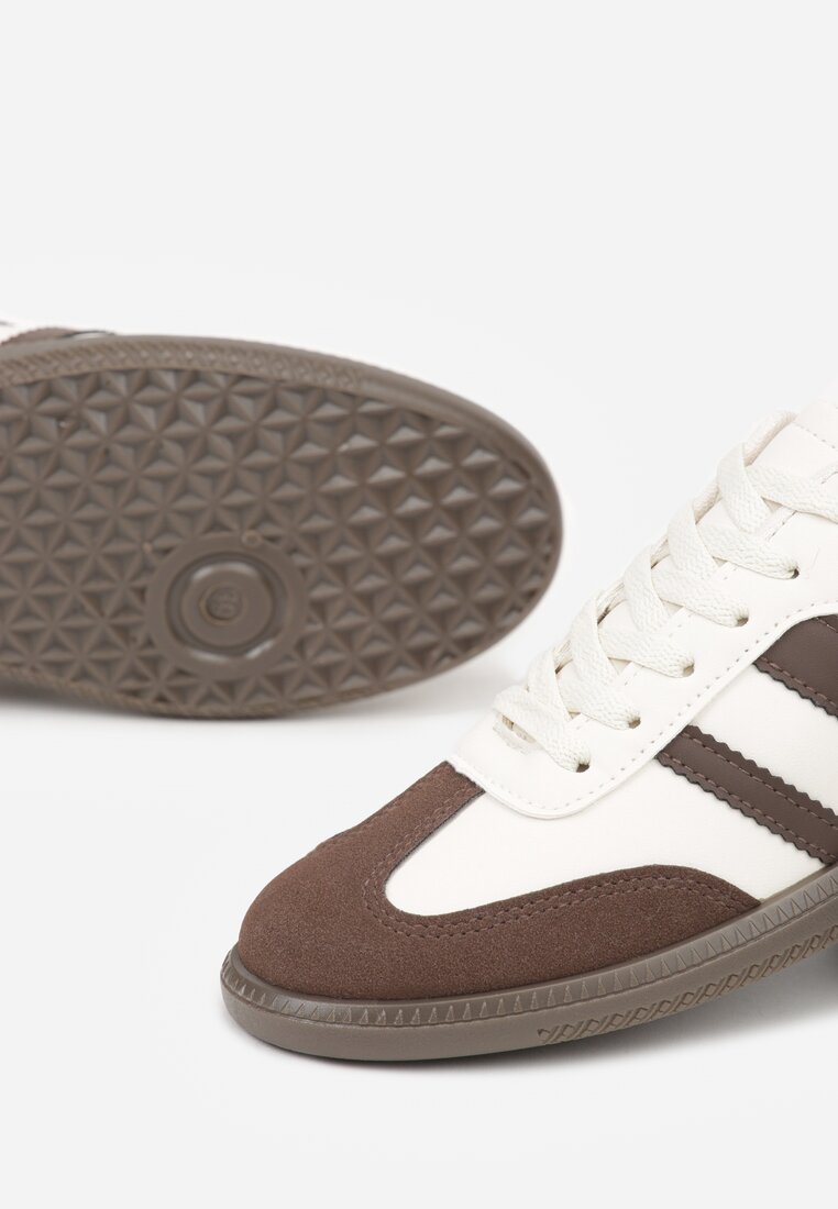 Sneakers Bej cu maro