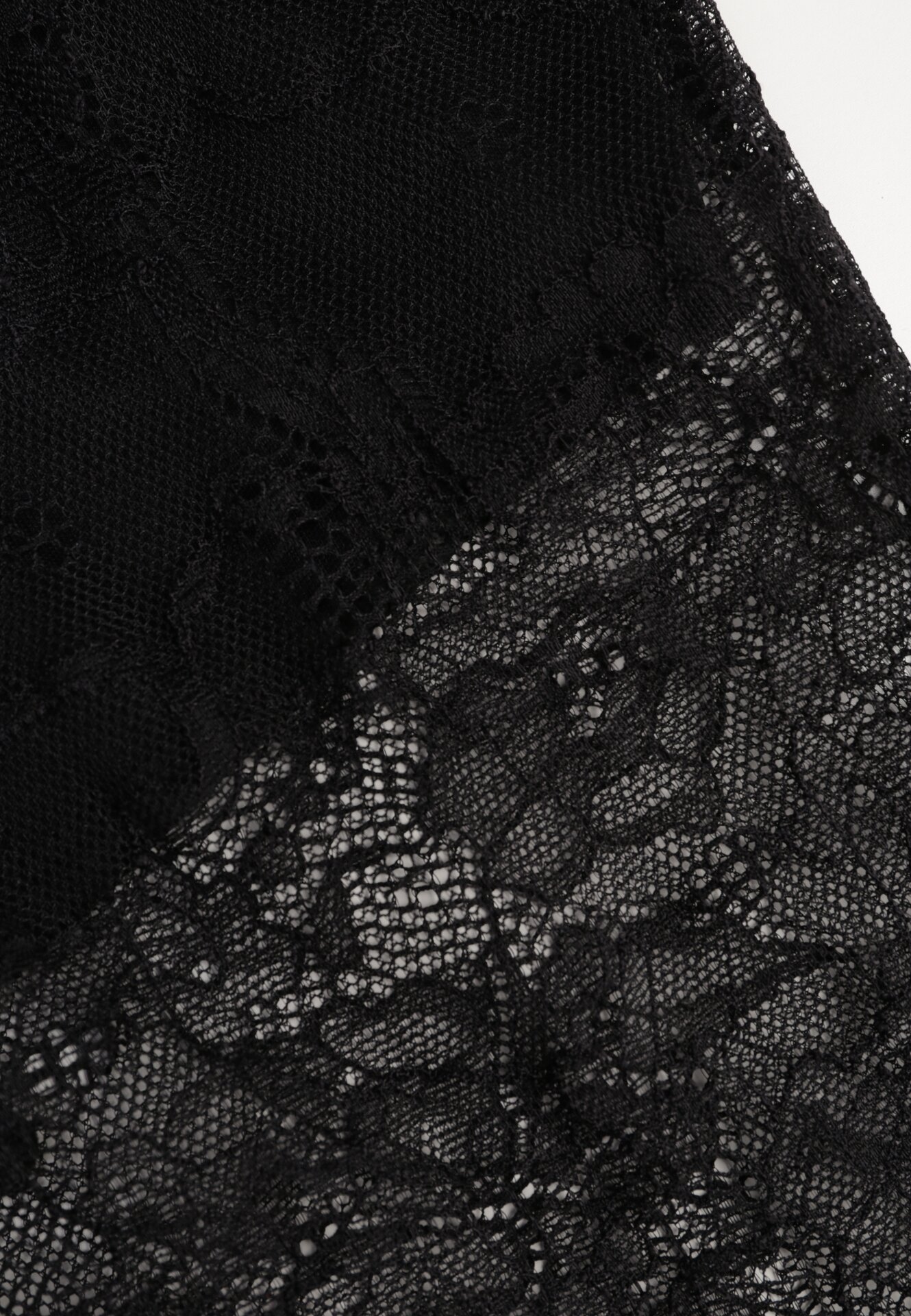 Czarne Koronkowe Spodnie Dzwony z Wysokim Stanem Solifera