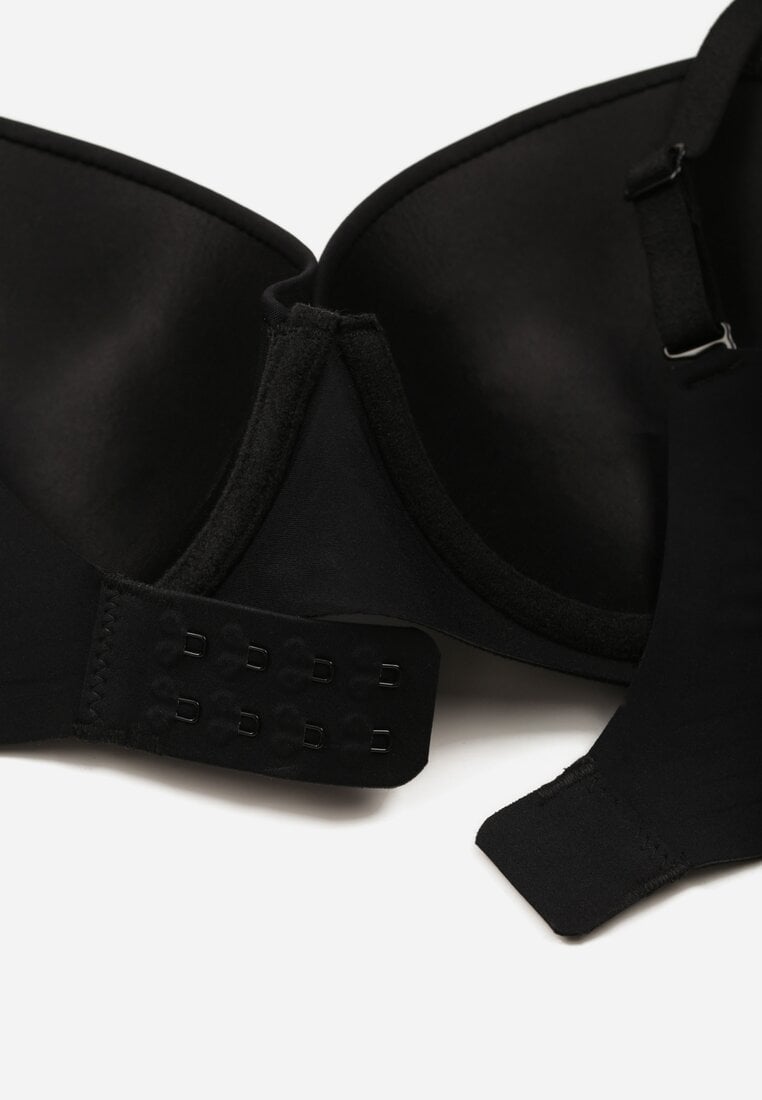 Czarny Klasyczny Biustonosz o Gładkim Wykończeniu Taniarephis