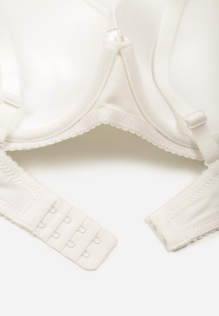 Jasnobeżowy Klasyczny Biustonosz o Gładkim Wykończeniu Lamisa