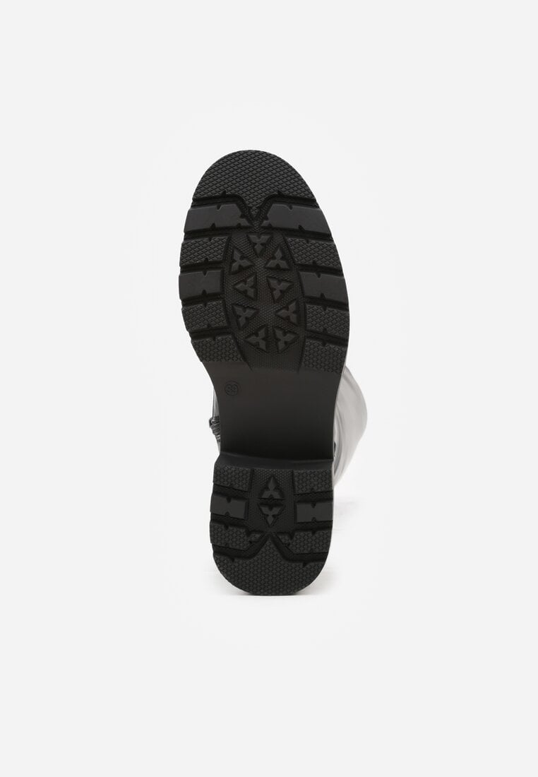 Czarne Kozaki w Stylu Workerów Cahrarah