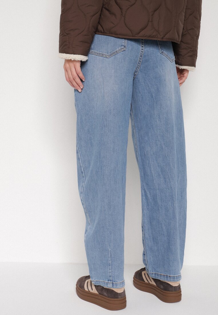 Niebieskie Jeansy z Bawełną w Stylu Balloon Vilinevera