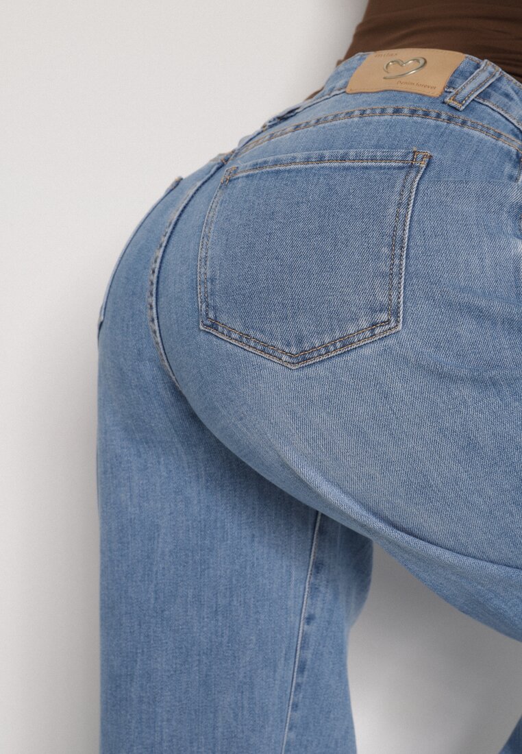 Niebieskie Jeansy z Bawełną w Stylu Balloon Vilinevera