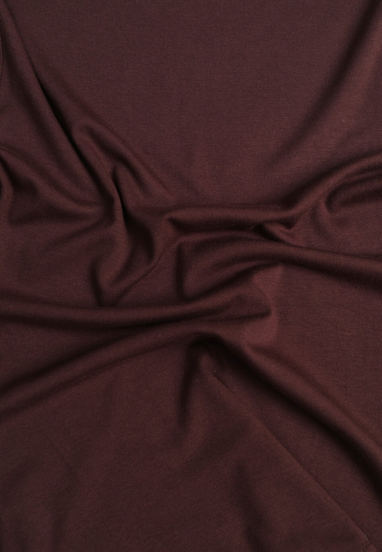 Brązowy Wiskozowy T-shirt o Dopasowanym Kroju z Dekoltem w Łódkę Idahphaeia