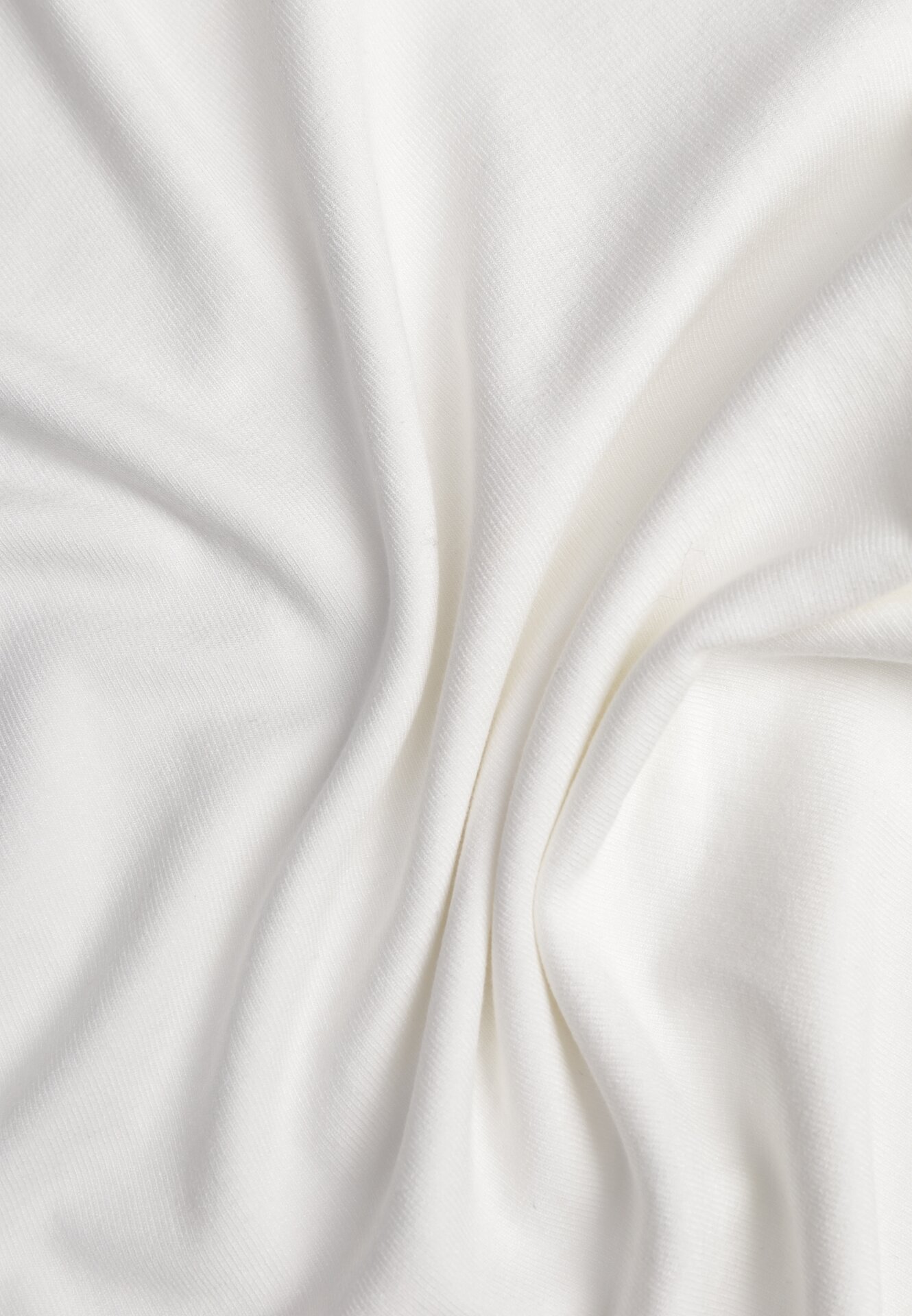 Biały Wiskozowy T-shirt o Dopasowanym Kroju z Dekoltem w Łódkę Idahphaeia