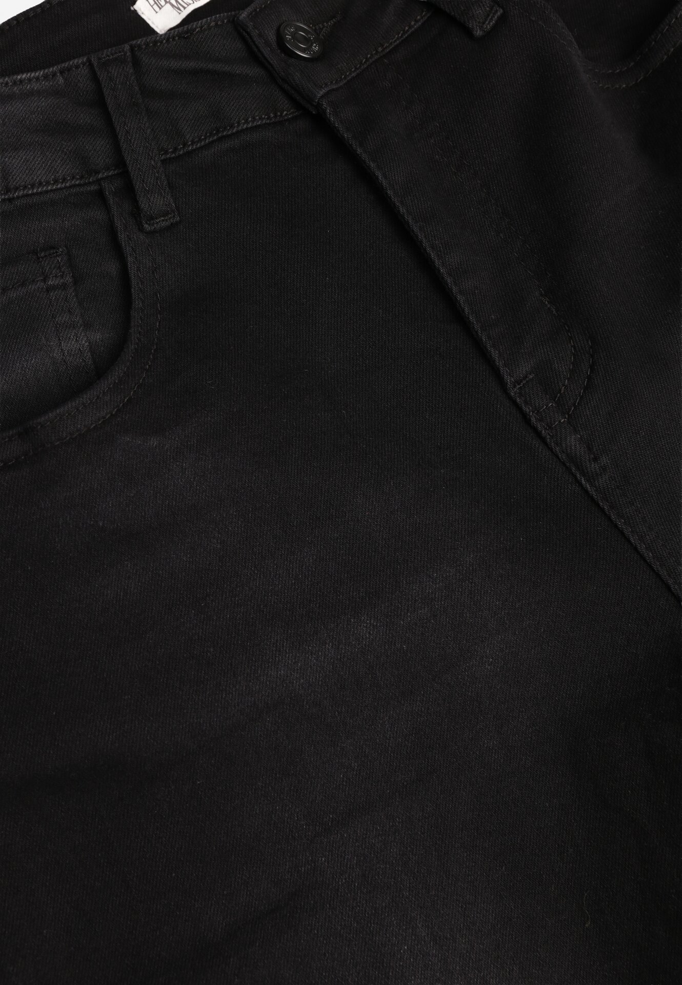 Czarne Proste Jeansy z Wysokim Stanem z Bawełną i Domieszką Wiskozy Dhysrelle