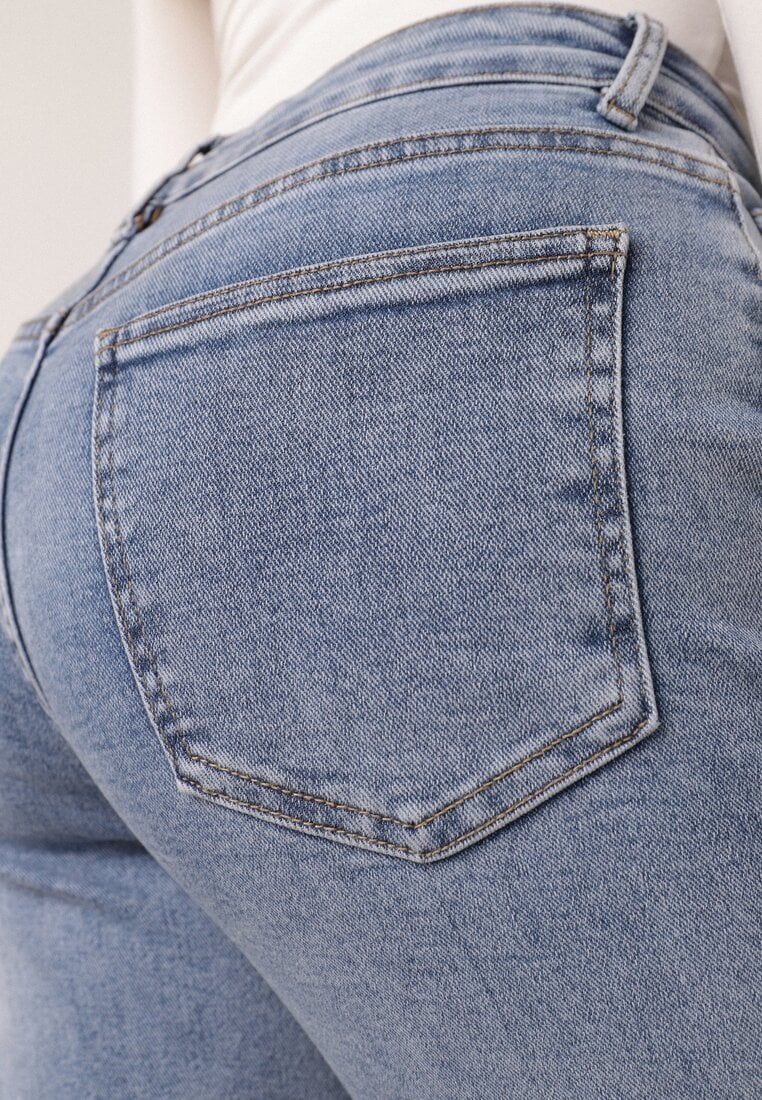 Niebieskie Szerokie Jeansy z Regularnym Stanem z Bawełną i Domieszką Wiskozy Lairoe