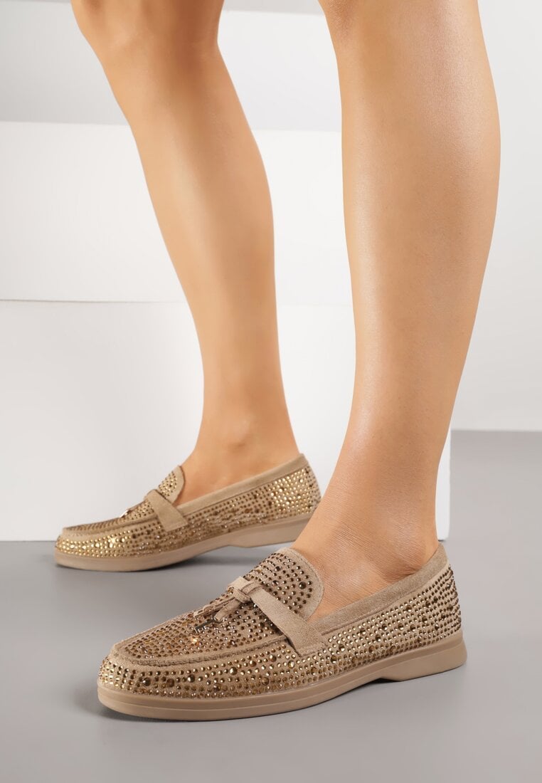 Mocasini Bej închis