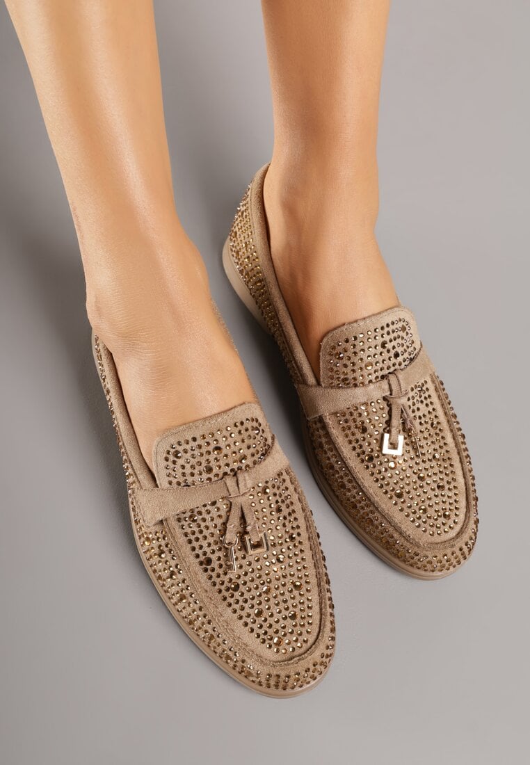 Mocasini Bej închis