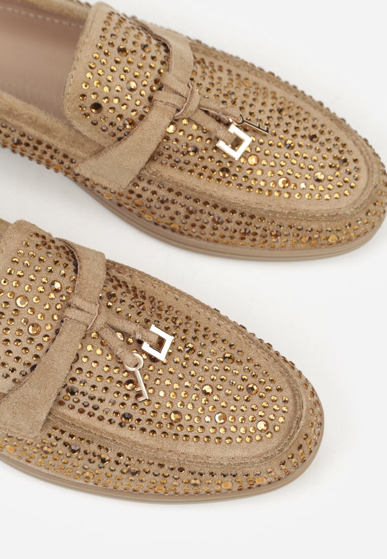 Mocasini Bej închis