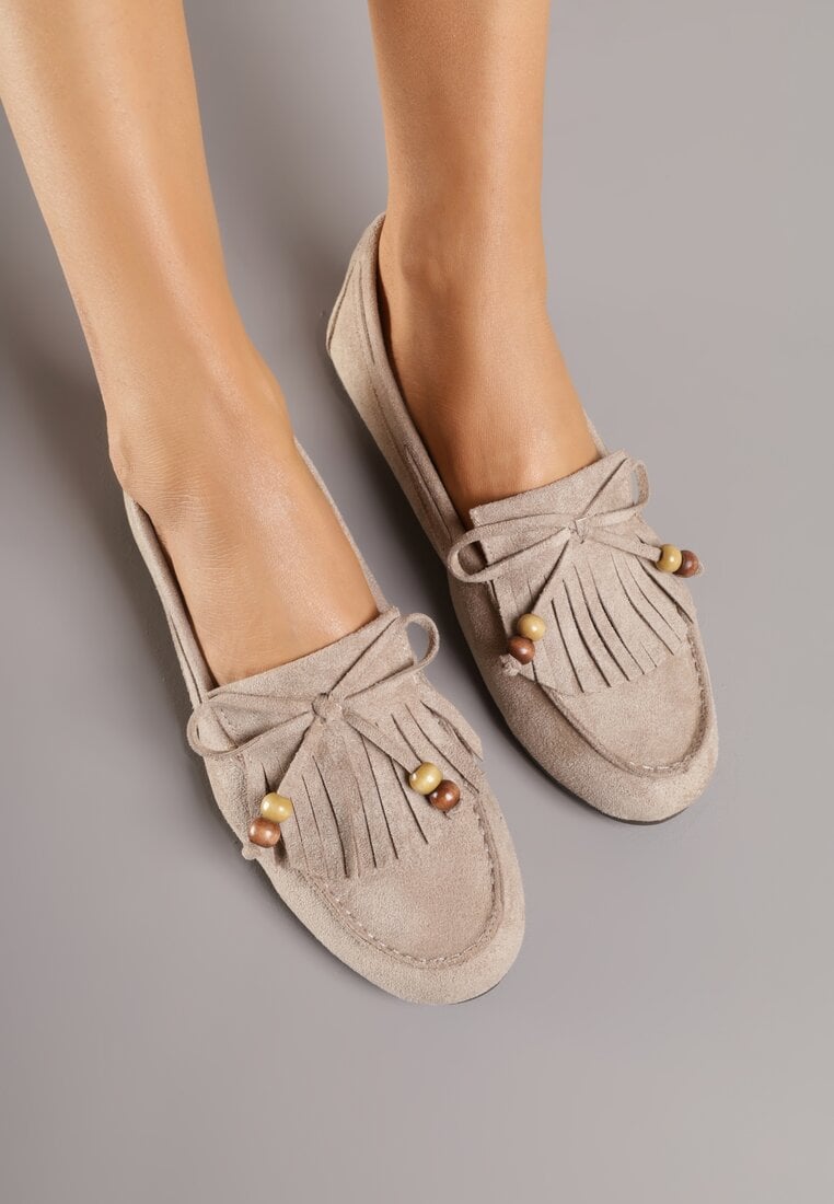Mocasini Bej închis