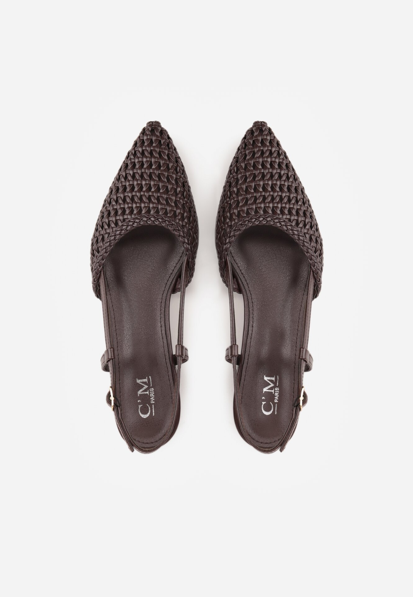 Brązowe Sandały Ozdobione Plecionką Melorah