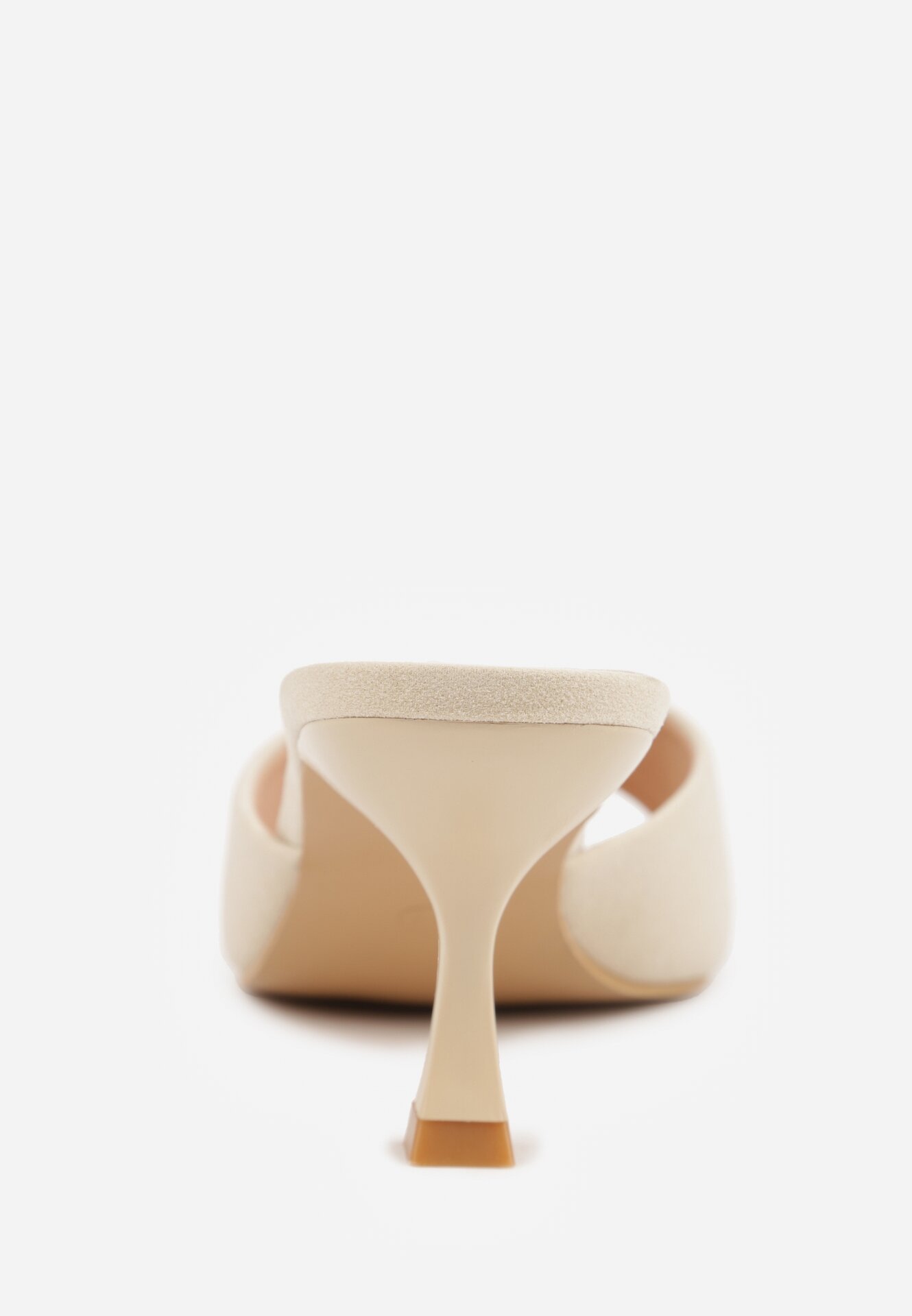 Beżowe Klapki na Kaczuszce z Otwartym Noskiem Xenlyn