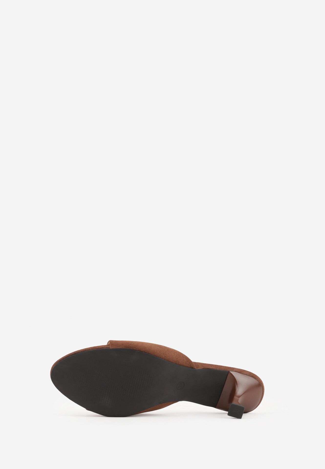 Brązowe Klapki na Kaczuszce z Otwartym Noskiem Xenlyn