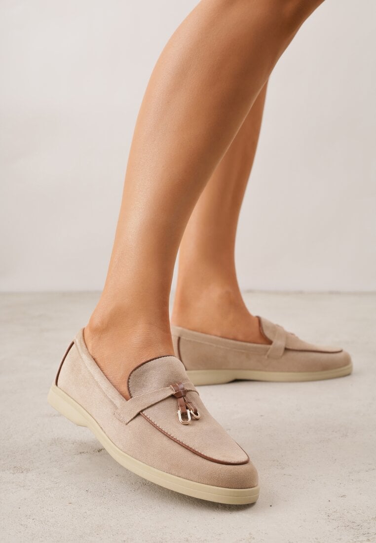 Mocasini Bej închis