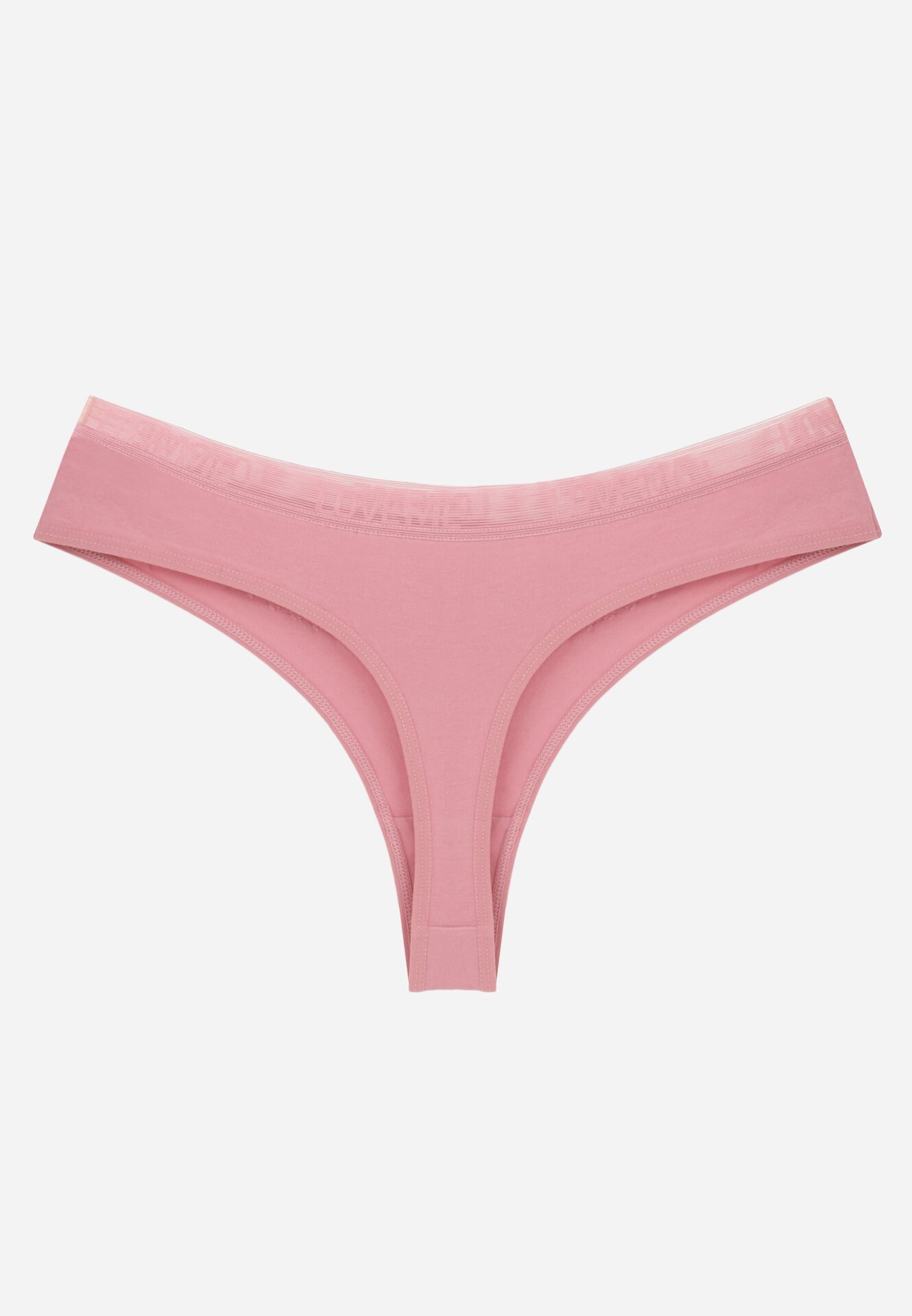 Różowe Majtki Stringi z Bawełną Ozdobione Koronką Thelanthe