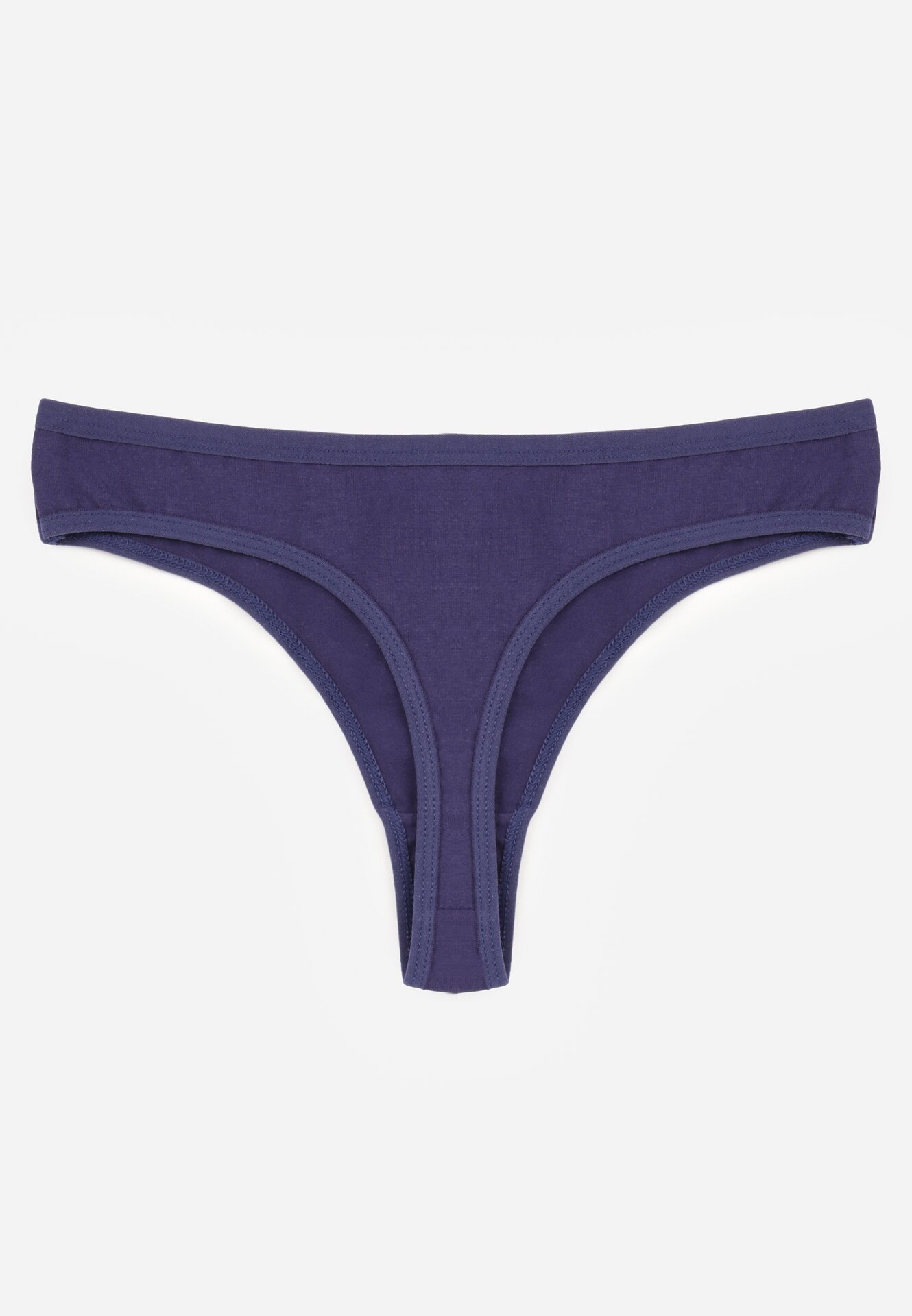 Granatowe Majtki Typu Stringi z Bawełną Asoia