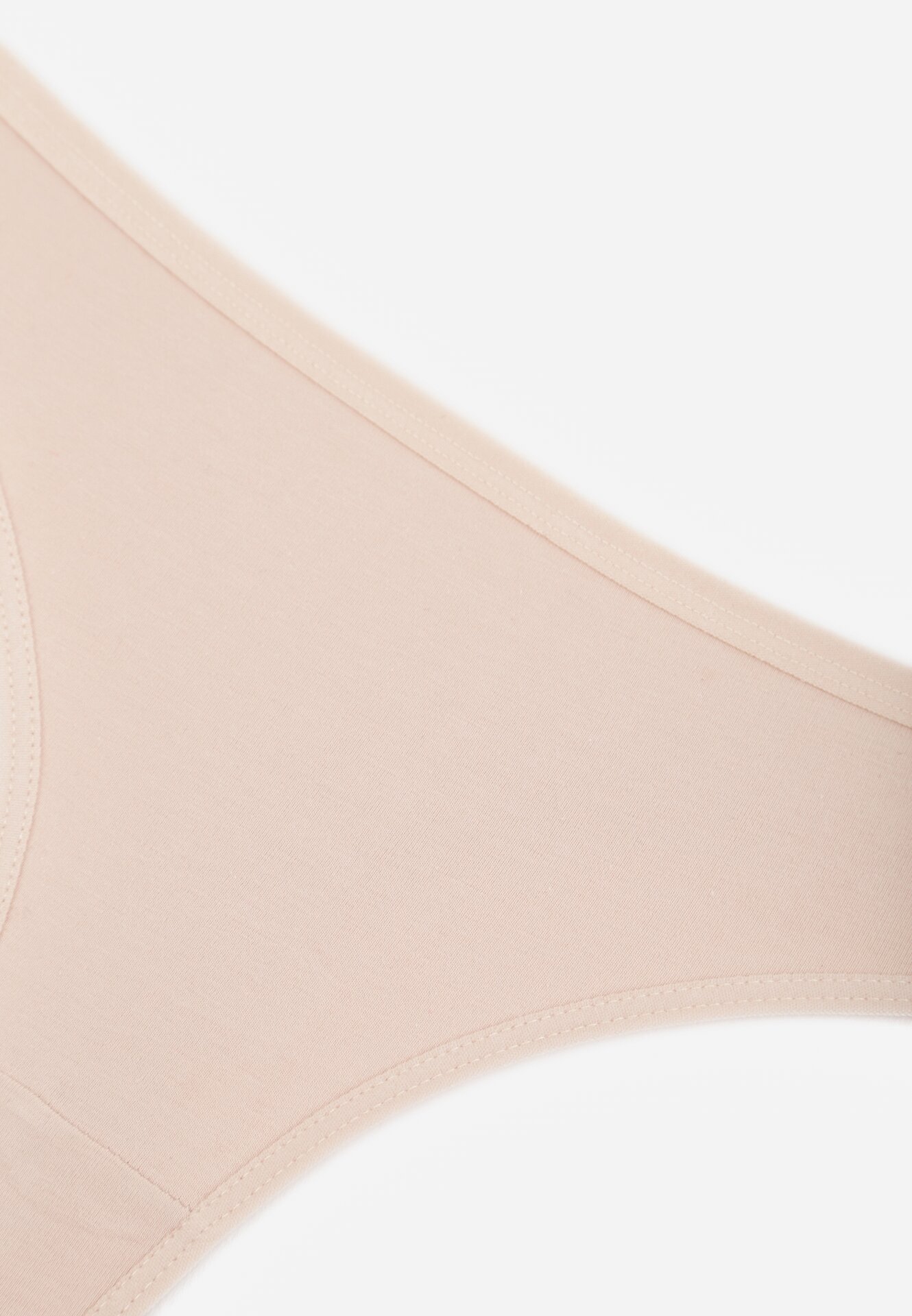 Beżowe Majtki Typu Stringi z Bawełną Asoia