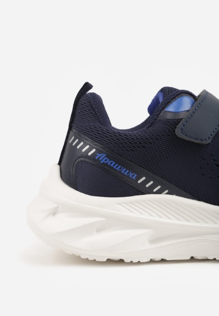 Granatowe Buty Sportowe Sneakersy na Grubej Podeszwie z Tłoczeniem Hyrene