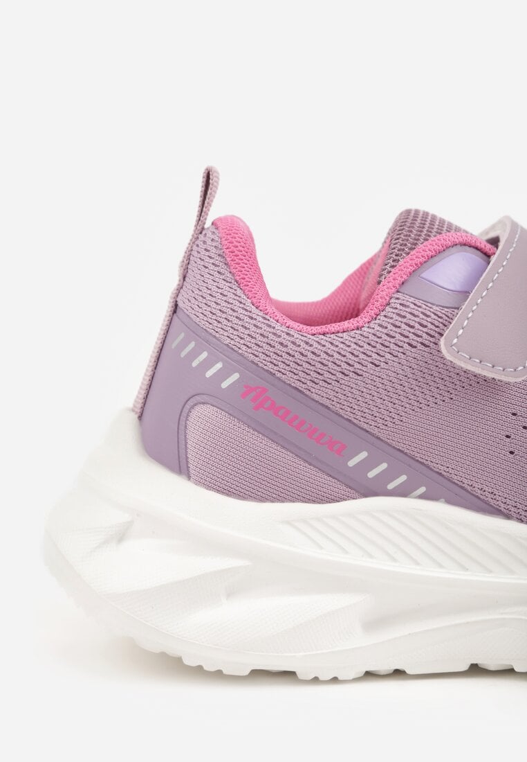 Różowo-Fioletowe Buty Sportowe Sneakersy na Grubej Podeszwie z Tłoczeniem Hyrene