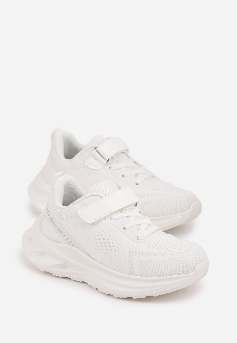 Białe Buty Sportowe Sneakersy na Grubej Podeszwie z Tłoczeniem Hyrene