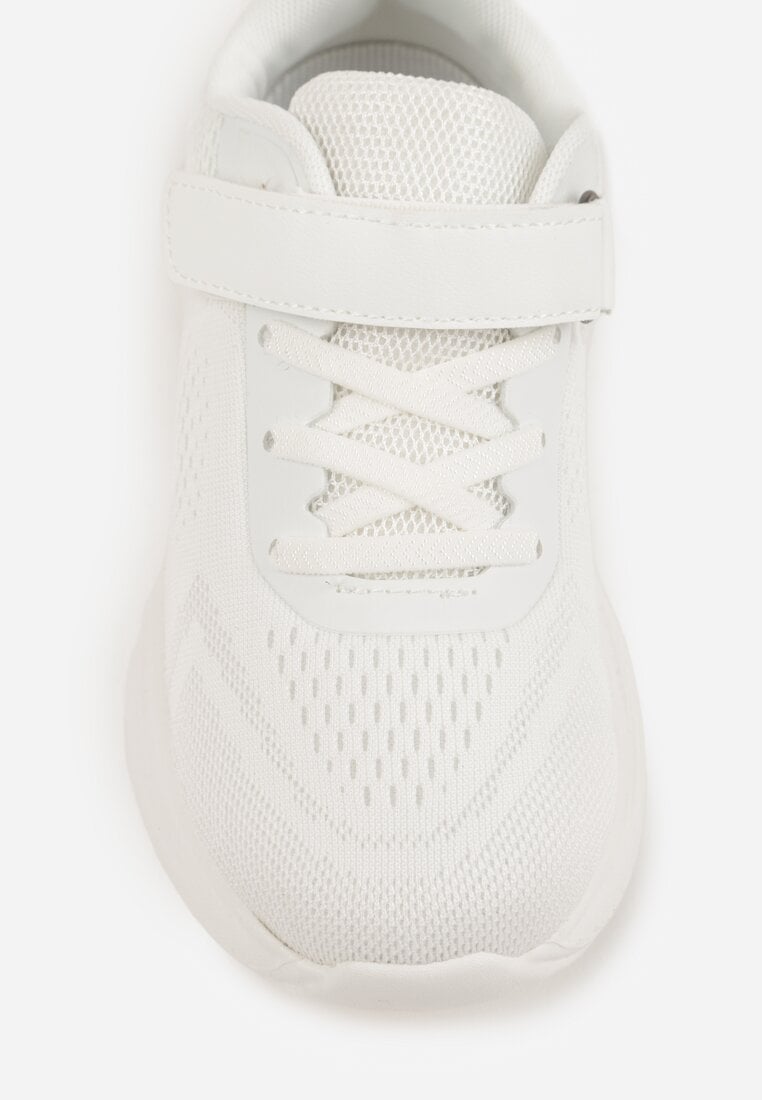 Białe Buty Sportowe Sneakersy na Grubej Podeszwie z Tłoczeniem Hyrene