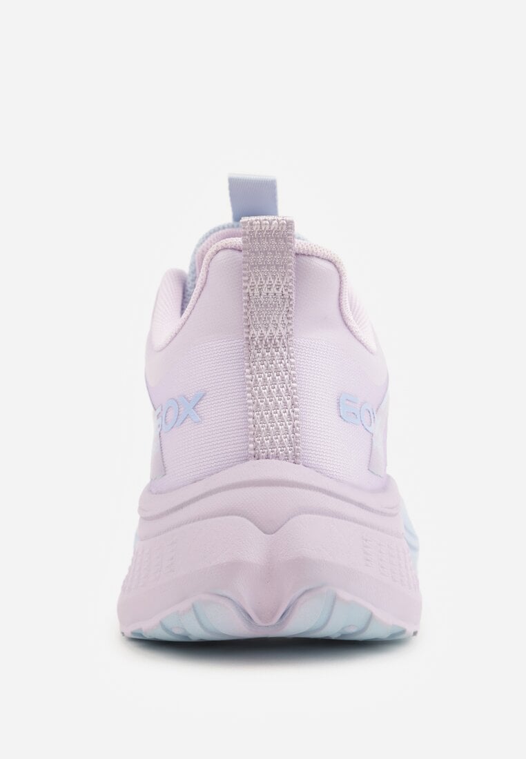 Różowe Buty Sportowe Sneakersy z Napisami i Geometrycznym Wzorem Adraseise