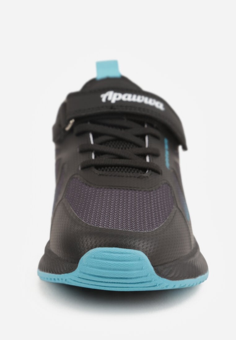 Czarno-Granatowe Buty Sportowe Sneakersy z Geometrycznym Wzorem Phalilopei