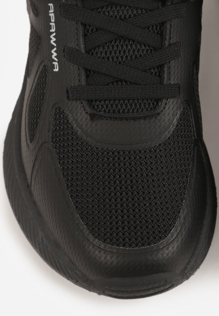 Czarne Buty Sportowe Sneakersy z Geometrycznym Wzorem Phalilopei