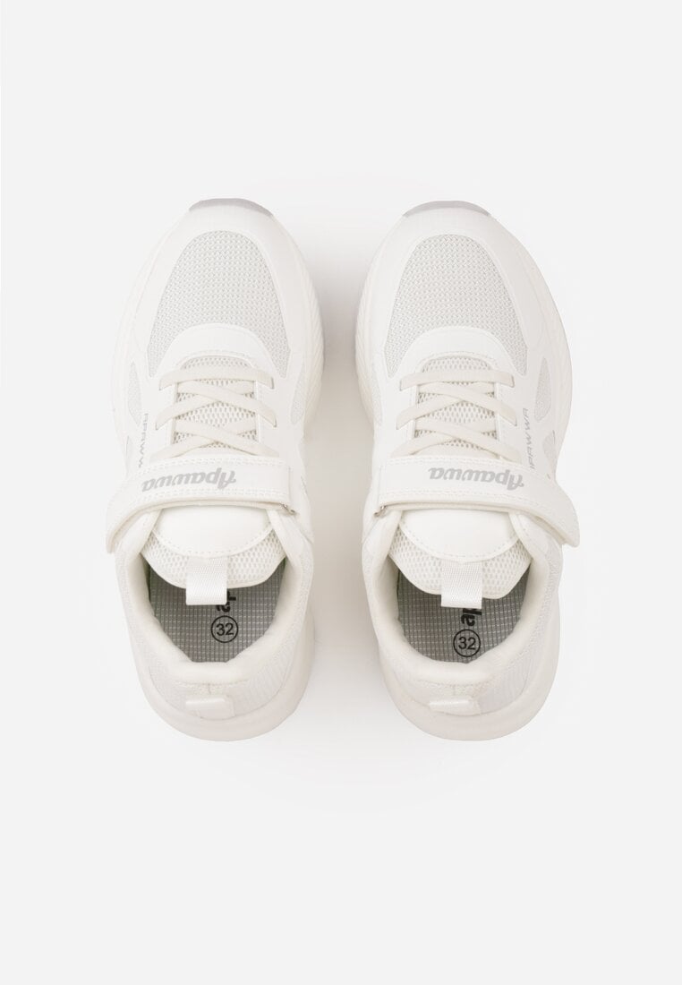 Białe Buty Sportowe Sneakersy z Geometrycznym Wzorem Phalilopei